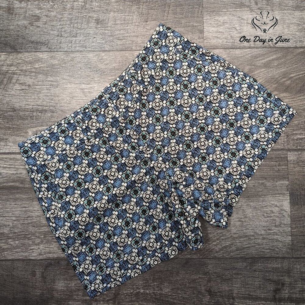 Loft Floral Linen Blend Flat Front Shorts Size 0